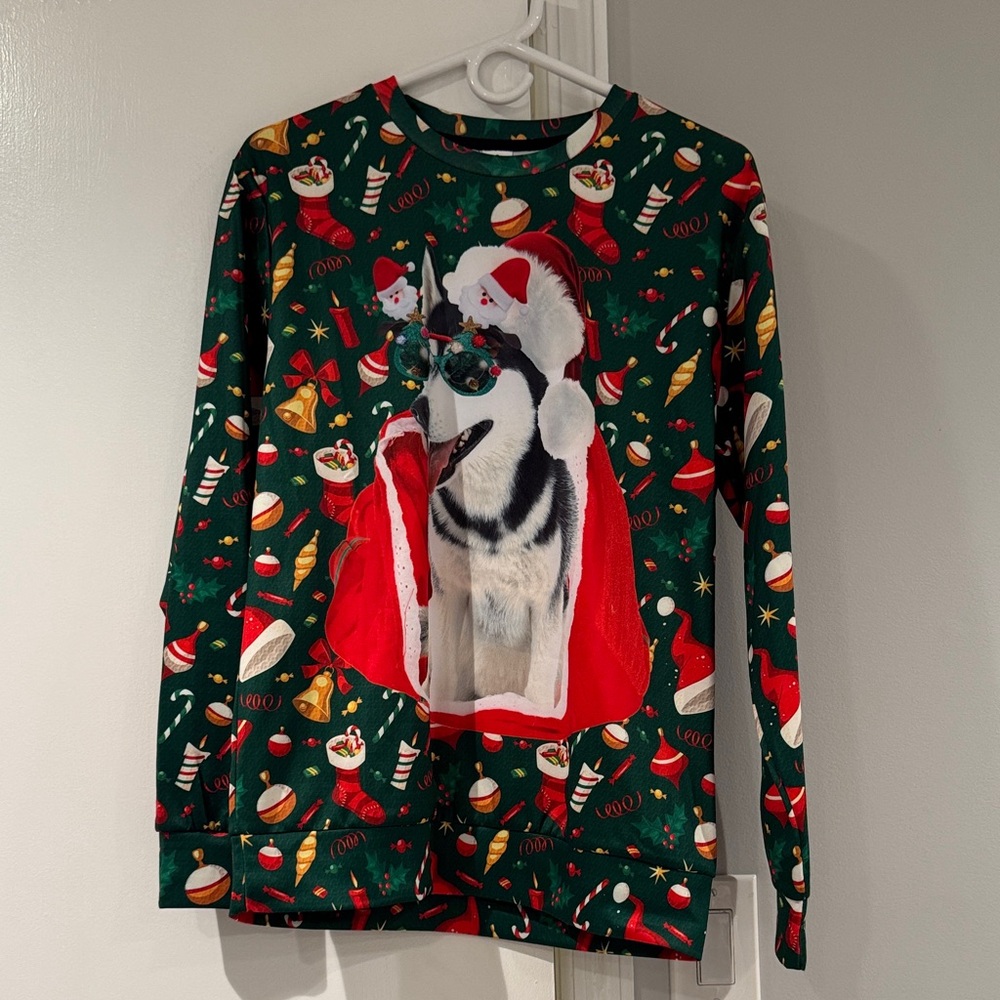 Festive Husky Christmas Sweater